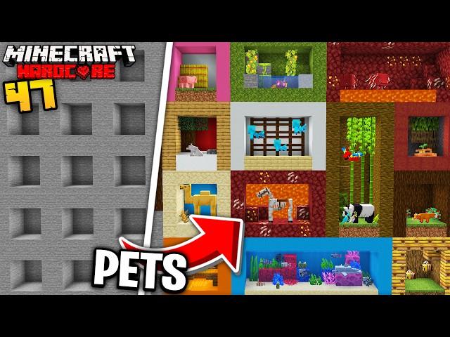 I Trapped EVERY ANIMAL in a ZOO in Minecraft Hardcore