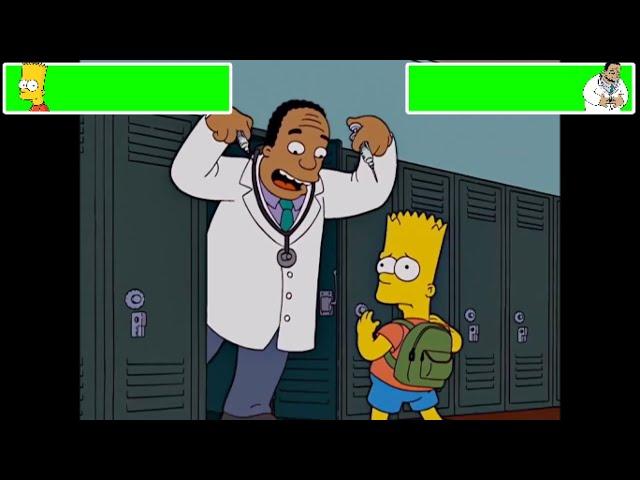 The Simpsons Vaccine Chase with healthbars | The Simpsons