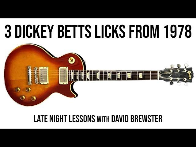 3 Dickey Betts Licks From 1978