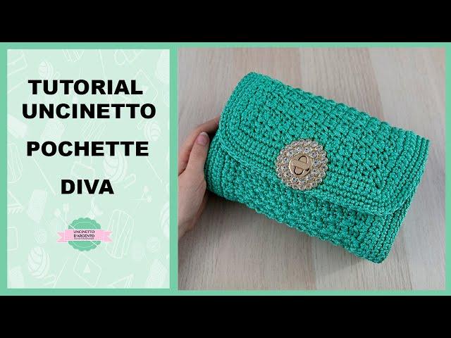 TUTORIAL POCHETTE UNCINETTO "DIVA" | PUNTO FANTASIA | UNCINETTO D'ARGENTO