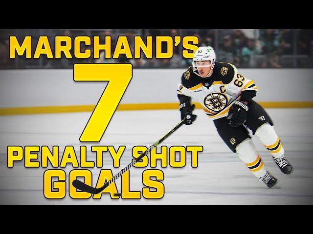 SEVEN penalty shot goals  Marchand ties NHL record 