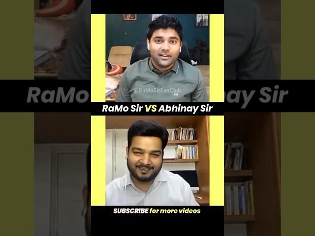 RaMo Sir VS Abhinay Sir Controversy?#ramosir #abhinaymaths