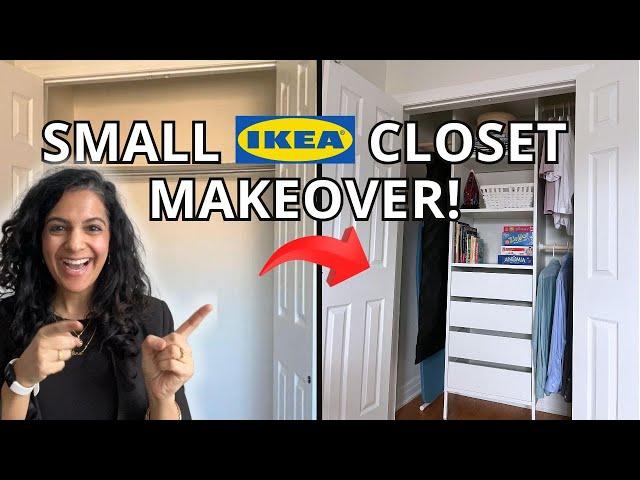 The EASIEST Small Closet Organization || Inexpensive IKEA AURDAL CLOSET