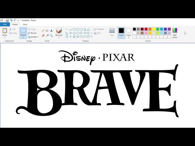 How to draw the Brave logo using MS Paint | How to draw on your computer