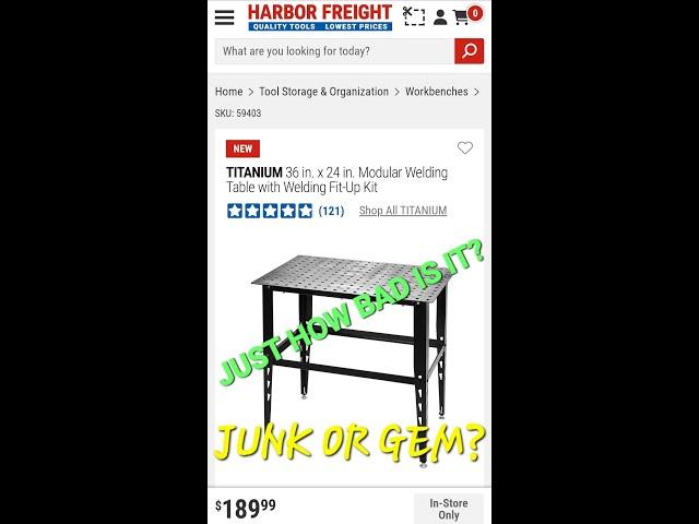 HARBOR FREIGHT WELDING TABLE! GREAT BUY OR WASTE OF MONEY?