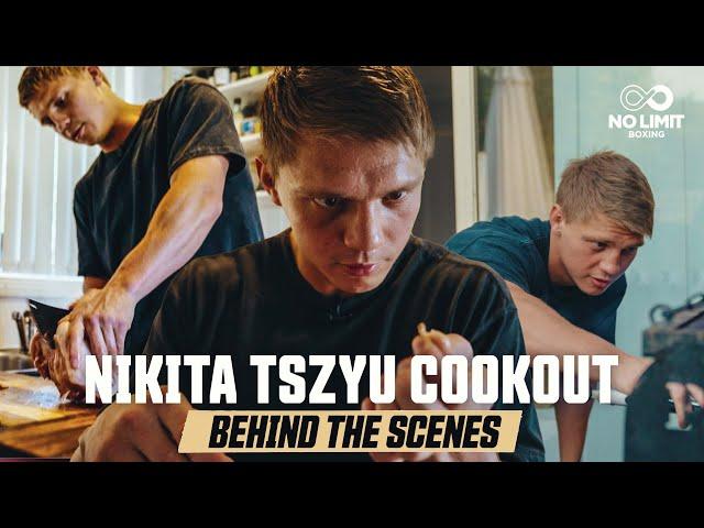 Nikita Tszyu's crazy fight camp cookout | Frozen Testicles, smoked meat, livers & more