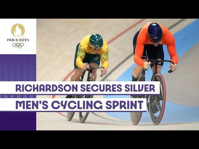  Richardson Secures Silver | Men's Cycling Sprint | #Paris2024 Highlights