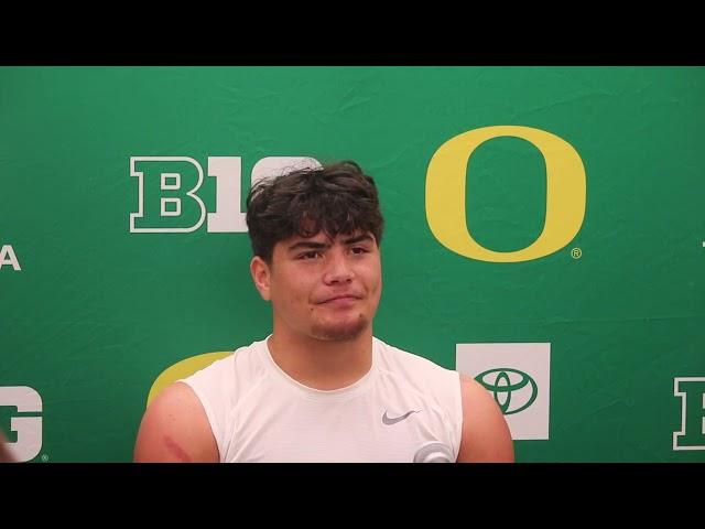 Oregon sophomore outside linebacker Teitum Tuioti breaks down win over Oregon State