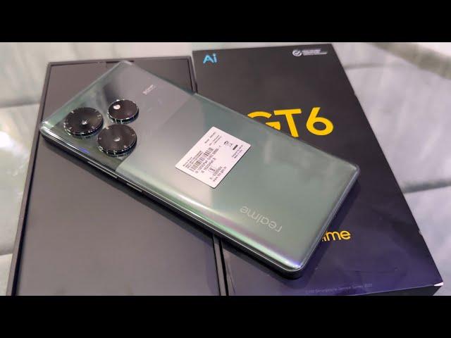 Realme GT 6 Unboxing,First impressions & Review  | Best 𝙂𝙖𝙢𝙞𝙣𝙜 Smartphone  Realme GT 6 Price,Spec.