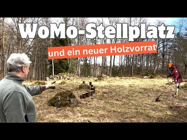 Vorbereitungen für den WoMo-Stellplatz / #diy Holzvorrat aus alten Materialien