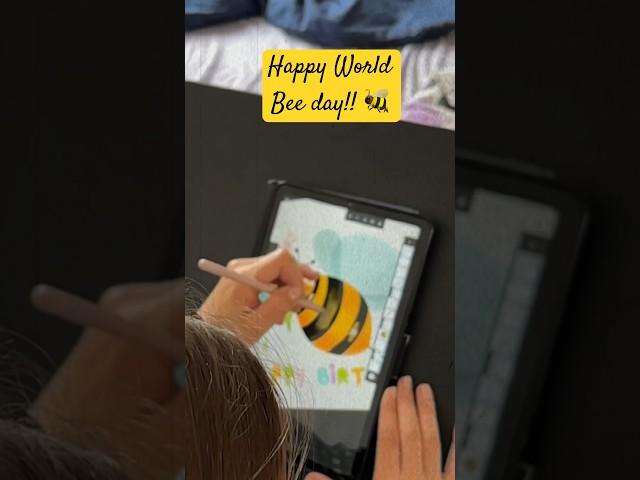 Happy world bee day!  celebrating with a cute illustration #art #worldbeeday #bees #drawing