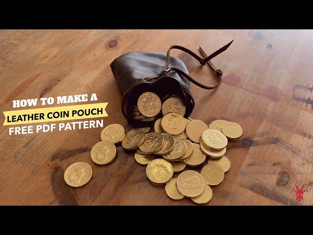 How To Make A Medieval Style Leather Coin Pouch - Dice Pouch - DnD - Cosplay - Free PDF Pattern