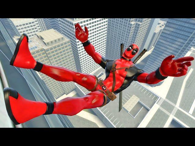 Deadpool Ragdolls Jumps & Falls (GMOD) Episode 513