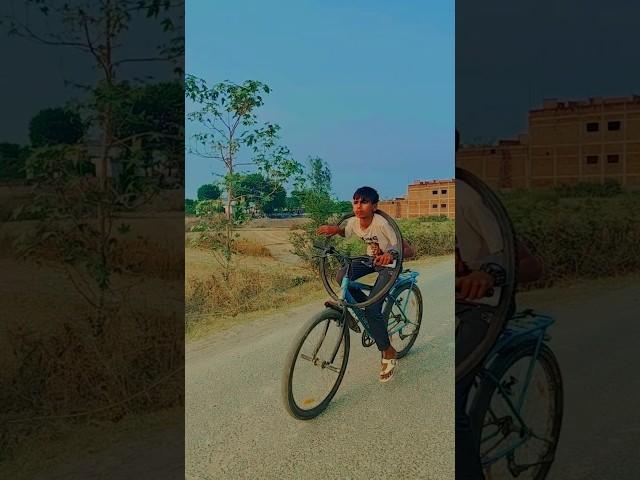 #Iam riding bicycle in afternoon time #ian out another tire #in my bicycle