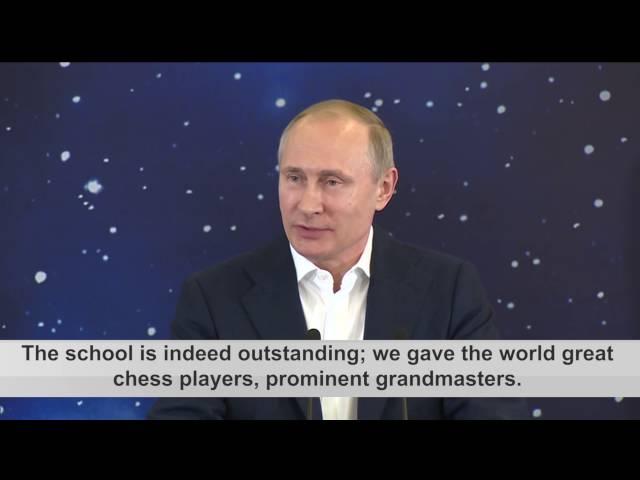 Russian President Vladimir Putin Opens The Chess Section Of The Sirius Educational Centre