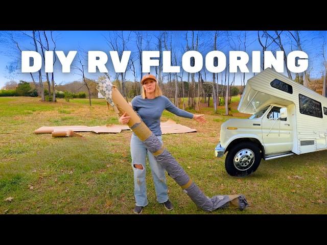 We Have ONE Chance! DIY RV Vinyl Sheet Flooring