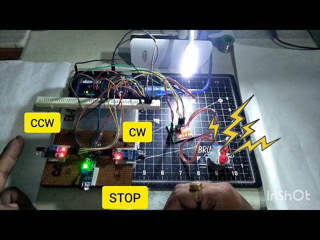 STEPPER MOTOR CONTROL USING IR SENSOR 