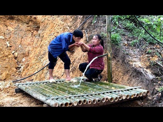 Make water floor,water pull about new house,encounter heavy rain and wind.| Phuc and Sua