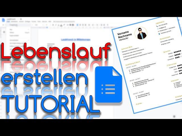 Lebenslauf mit Google Docs erstellen - Vorlage zum Herunterladen - Google Docs Tutorial