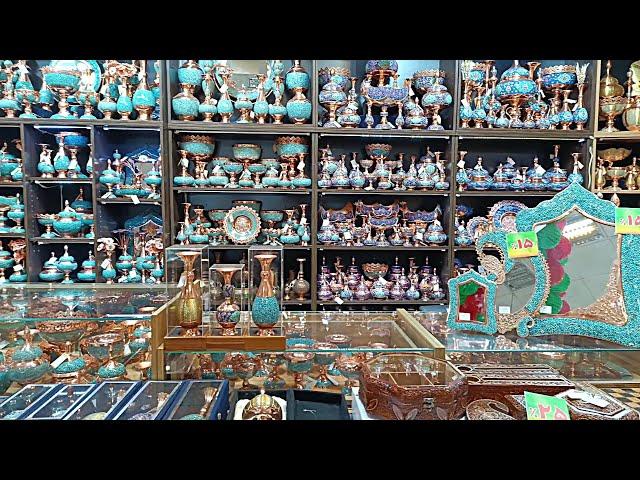 A Short Tour in Iranian Handicraft Shop,Tehran Grand Bazaar