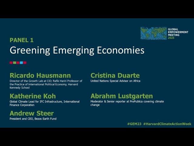 GEM23 Panel 1: Greening Emerging Economies