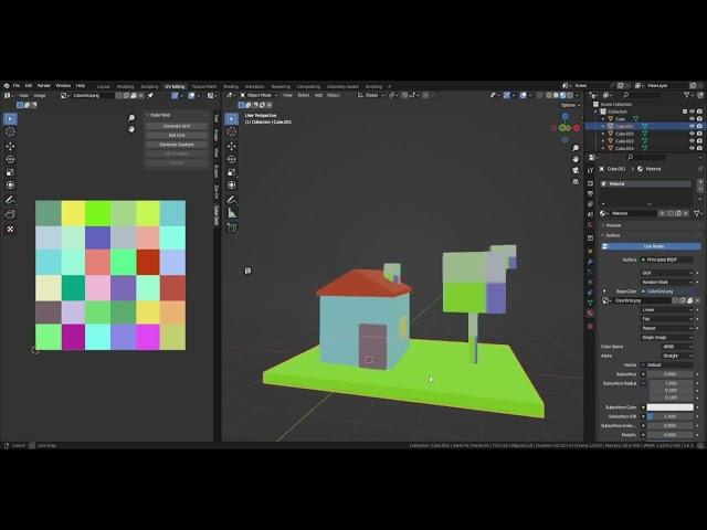 Unleash #LowPoly #Texturing with #Blender #3d Color Grid Generator #Addon by @AmandeepBlender!​