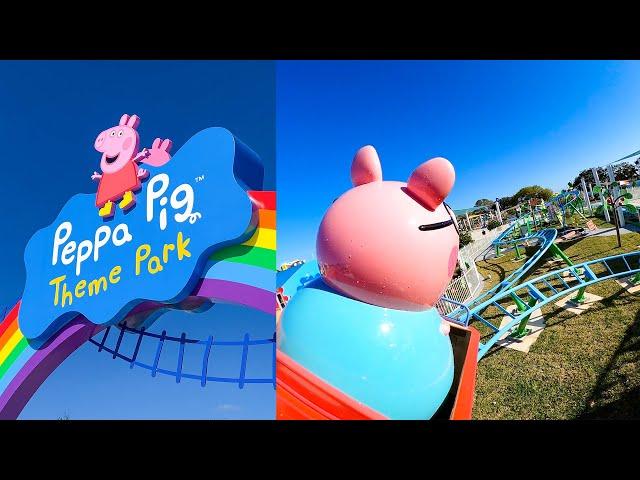 Every Ride at Peppa Pig Theme Park! Daddy Pig's Roller Coaster POV! Orlando Florida