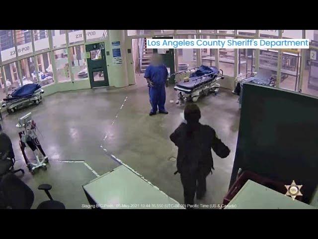Video shows inmate sucker punching, attacking a Los Angeles County jail worker