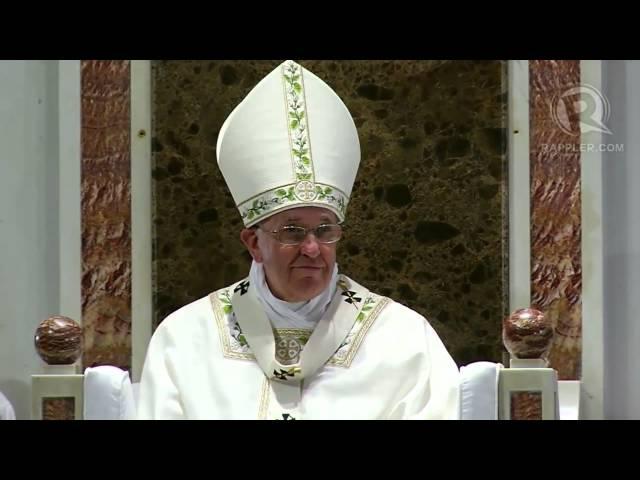 Cardinal Tagle's speech to Pope Francis