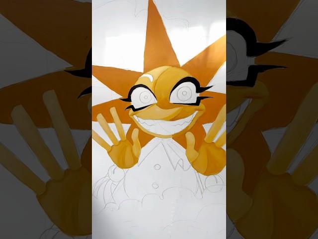 Drawing Sundrop on a big Canvas PT. 2 ️