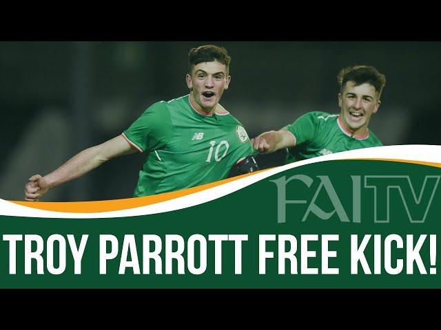 Troy Parrott Free Kick | Ireland U17 1-1 Turkey U17