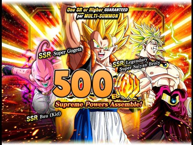 500 STONES SUMMON! DBZ Dokkan Battle - Dokkan Festival! Supreme Powers Assemble! Banner Summons