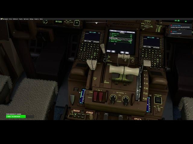 MSFS 2020 PMDG 777-300ER, AFL005, Vatsim, Moscow(UUEE) - Sochi(URSS)