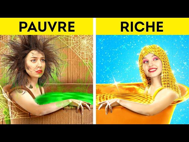 ÉTUDIANT RICHE vs ÉTUDIANT FAUCHÉ || Situations scolaires géniales par 123 GO!