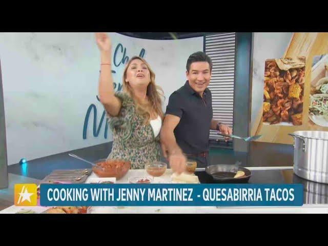 Birria Quesa Tacos Segment Access Daily with Mario Lopez and Jenny Martinez