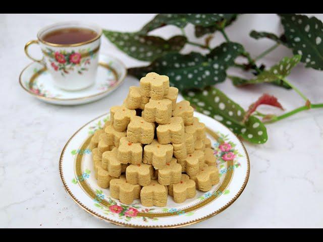 شیرینی نان نخودچی با روغن یا کره برای ایرانیان داخل یا خارج از کشور cheakpea Cookies