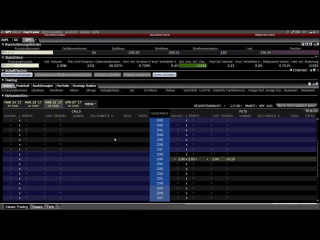 CapTrader Optionshandel und Strategien mit der Trader Workstation TWS Teil 1/2