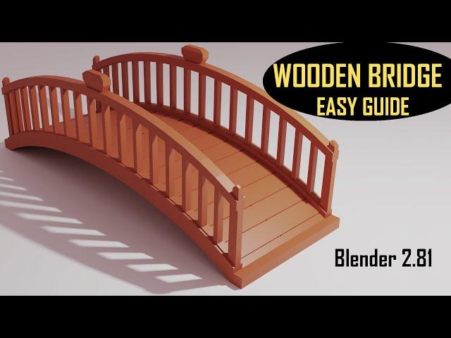 Blender 2.81 wooden bridge modeling