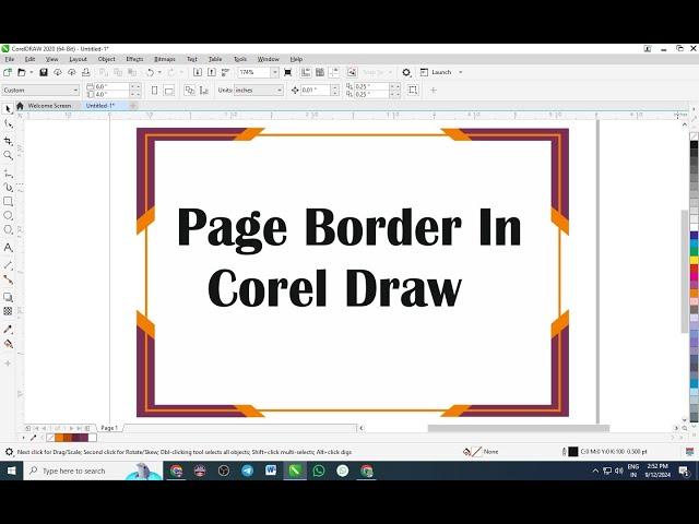 Border Design In Corel Draw || How To Make Border Design In Corel Draw