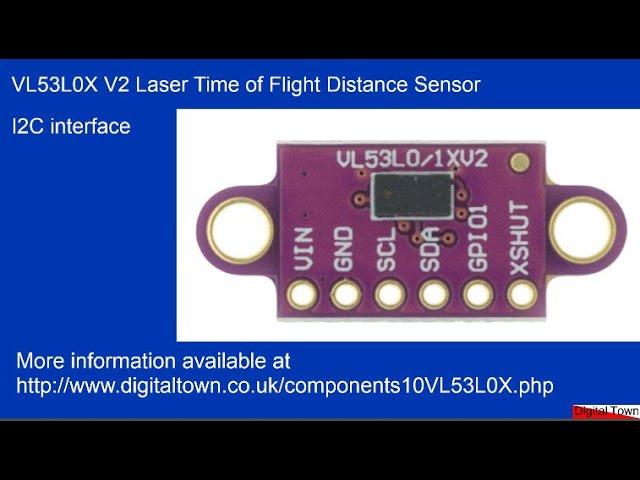 Arduino C++: VL53L0X V2 Time-of-Flight Laser Distance Sensor