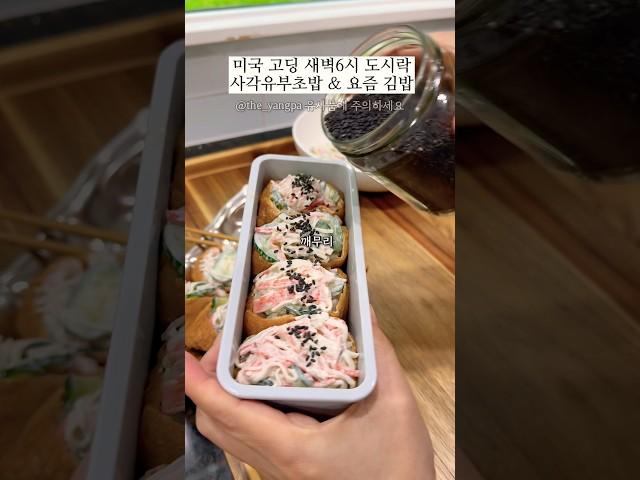 오이, 크레미 사각 유부초밥 & 요즘 김밥 #미국생활 #미국도시락#더양파도시락