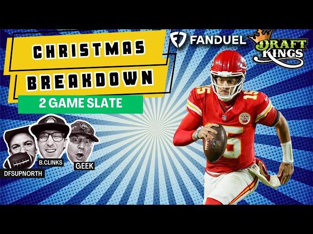 Christmas Day Two Game Slate NFL DFS Plays to Make You a Winner on DraftKings and FanDuel