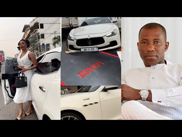 Amanda, Wife Of Rich Man, Kenpong Opens Luxurious Boutique, Pulls Up In Customized Maserati Car