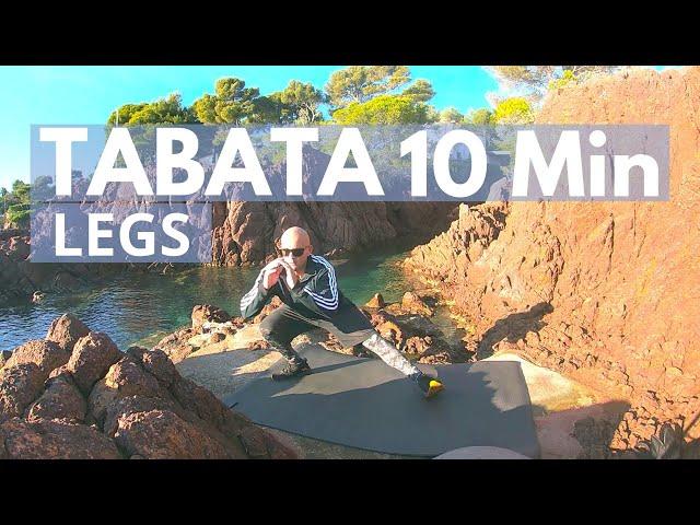 Tabata 10 min legs / No jump / Lower body workout / Tabata workout music