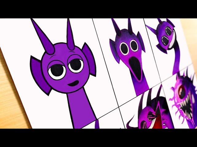 Drawing Incredibox Sprunki Phase 1 VS Phase 2 VS Phase 3 VS Phase 4 VS Phase 5 - Durple