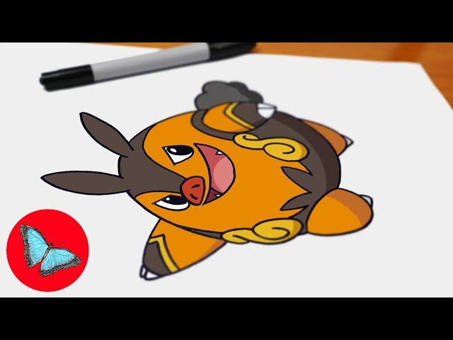 How To Draw Pokemon - Pignite Easy Step by Step