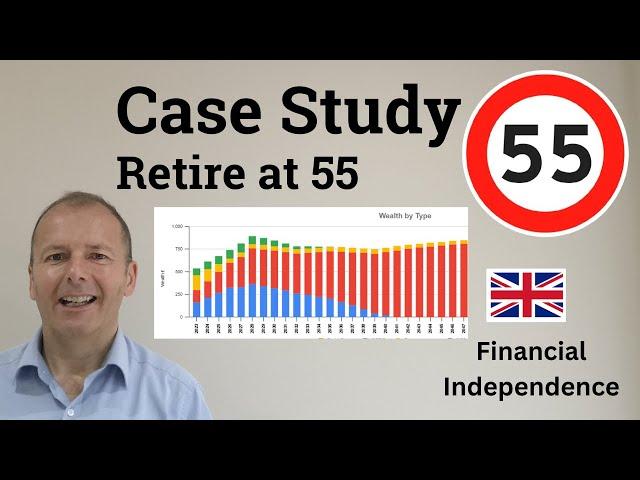 Retire at 55 - case study UK financial independence