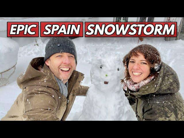 EPIC Snow Storm in Madrid