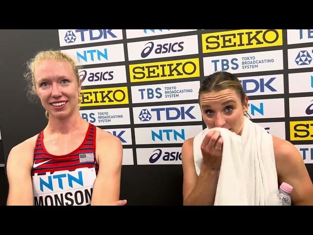 Alicia Monson and Elise Cranny discuss how challenging it is competing in the 5k in 2023