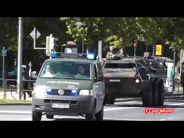 [SELTEN] 3x Feldjäger + Kolonne Bundeswehr auf Einsatzfahrt (Dresden Hochwasser 2013) (HD)